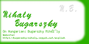 mihaly bugarszky business card